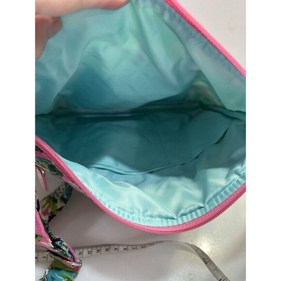 Vera Bradley Tropical Paradise Hipster Crossbody Bag Purse Pink Green Floral - Picture 6 of 7